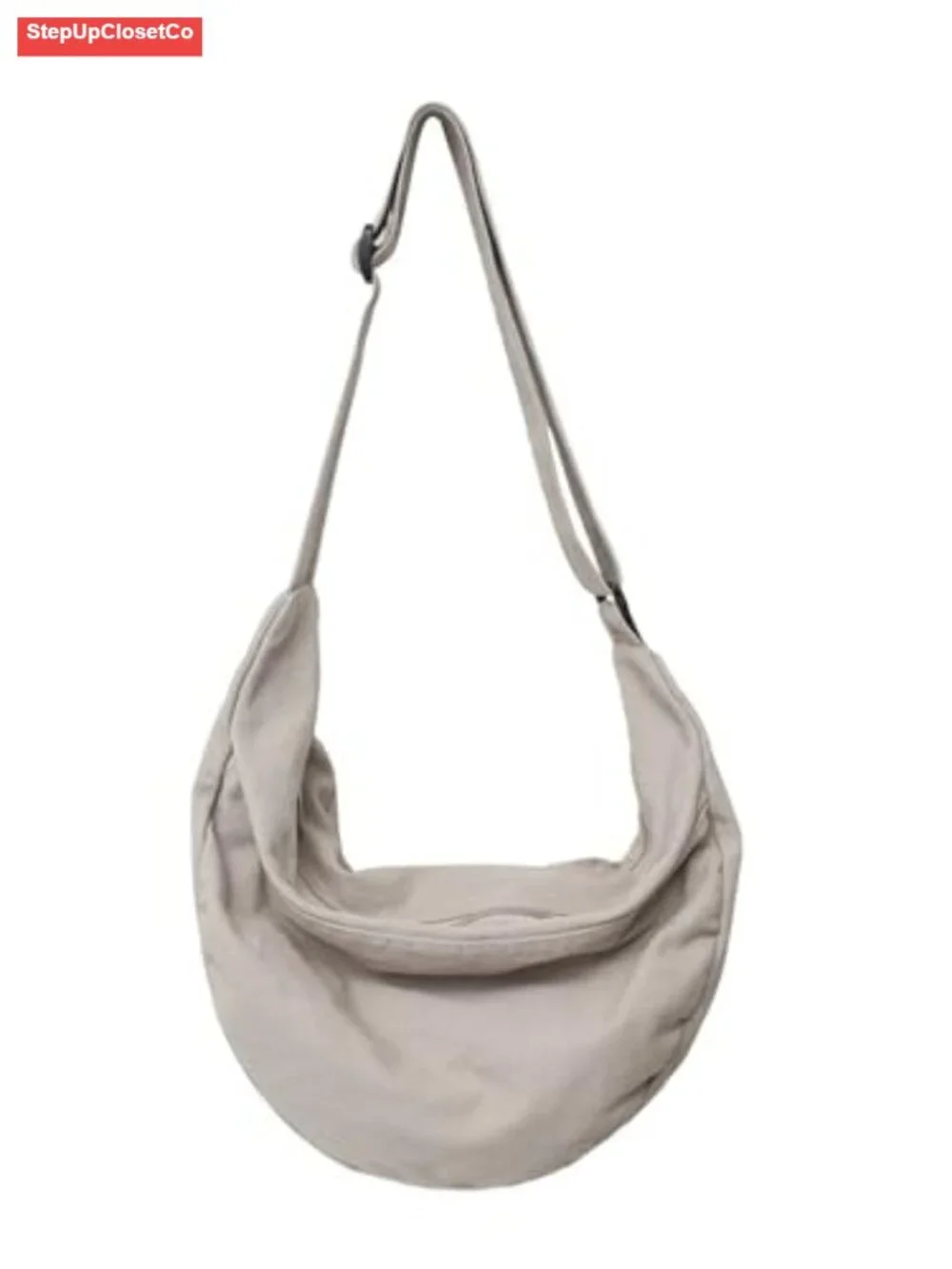 Slouchy Hobo Crossbody Bag Large Canvas Tote Shoulder Purse W/ Adjustable Strap